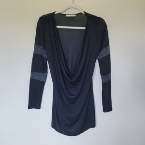 Townsen Cowlneck Striped Top